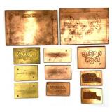 (PS) Assorted Brass and Copper plates