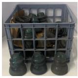(BB) Crate Of Glass Insulators.Some Are Damaged