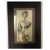 (MT) Framed Ink Wall Art Signed ED Armani 76.