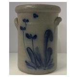 (MT) Union Stoneware Blue Floral Stoneware Crock