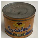 (TR) Bursleyï¿½s High Grade Ground Coffee Tin,