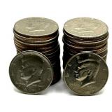 (RB) (40) 1971-1995 Kennedy Half Dollar Coins