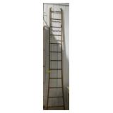 (TB) 12ft Flared Wooden Straight Ladder