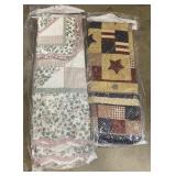 (MT) Floral Pattern and American Flag Patchwork