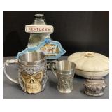 (JJ) Jim Beam Kentucky State Ceramic Decanter,