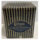 (TR) Crispo Graham Dainties Cookie Tin, 7x8in