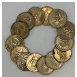 (RB) (14) U.S. Presidents One Dollar Coins