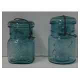(MT) Ball Ideal Blue Glass Jars, Square Number 7,