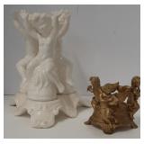 (MT) Angelic Candle Holders, Off-white 10.75in,