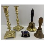 (ML) Mixed Lot of Brass 7in Candle Holders,7 and