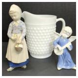 (ML) Vtg Anchor Hocking Glass Hobnail Milk White