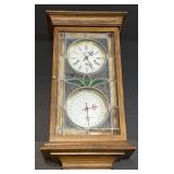 (JJ) Trend Oak And Slag Glass 31 Day Wall Clock
