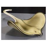 (JJ) Blown Art Smoke Glass Stingray Dish. 7-1/2 x