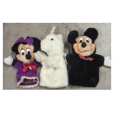 (JL) Vtg Hand Puppets Inc, Mickey & Minnie Mouse