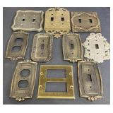 (BL) Art Nouveau Brass Light Switch and Outlet