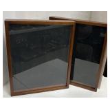 (MH) Enclosed Glass & Wood Shadow Box/ Curio Shelf