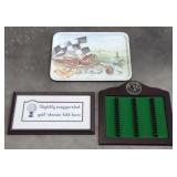 (JY) Golf Related Decor, Tray 18" x 14"