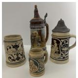 (ML) Mixed Lot of German Steins and Mugs.