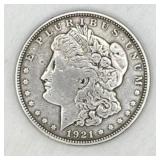 (RB) Silver 1921 Morgan Dollar Coin