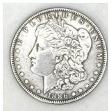 (RB) Silver 1886 Morgan Dollar Coin