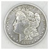 (RB) Silver 1891 Morgan Dollar Coin