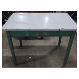 (BL) Vtg. Enamel Top Kitchen Table