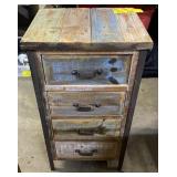 (TB) Painted Wood 4-Drawer Tall Chest of Drawers,