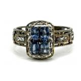 (LG) Sterling Silver Blue M. Valitutti Cocktail