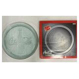 (JG) (2) Coca Cola 13ï¿½ Glass Platters. One In Box.