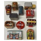 (JG) (11) Coca Cola Tins Largest Measures 5 1/2ï¿½x8
