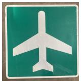 (MT) Reflective Green Airport Sign. Measures 30