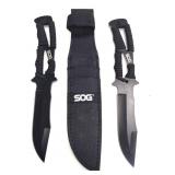 (JH) SOG Black Paracord Wrapped Fixed Blade