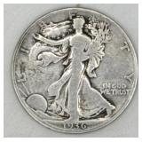 (RB)Silver 1936 D Walking Liberty Half Dollar Coin