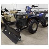 2004 Polaris 600 Twin Sportsman Quad with plow and