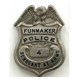 Obsolete Funmaker Police Sergeant At Arms Shield B