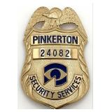 Obsolete Pinkerton Security Services Shield Badge