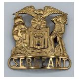 Obsolete Chicago Police Sergeant Cap Badge