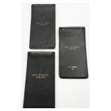Lot Of Three Obsolete Leather Bound Chicago Police
