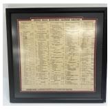 Framed & Matted 1950's Chicago Police Department T