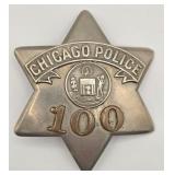Obsolete C.H. Hanson Chicago Police Pie Plate Badg