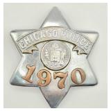 Obsolete C.H. Hanson Chicago Police Pie Plate Badg