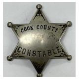 Obsolete Cook County Illinois Constable Star Badge