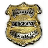 Obsolete Kalamazoo Michigan Police Sergeant Shield