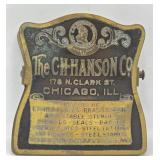 Antique Brass C.H. Hanson Advertising Paper Clip