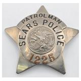 Obsolete Illinois Sears Police Patrolman 5-Point S