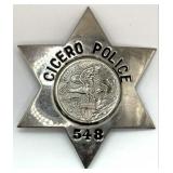Obsolete Cicero Illinois Police Star Badge #548