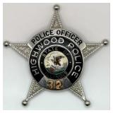 Obsolete Blackinton Highwood Illinois Police Offic