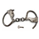 Antique Tower's Double Lock Handcuffs With Key