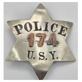 Early Obsolete Chicago Union Stock Yards Police 6-