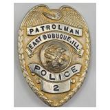 Obsolete East Dubuque Illinois Police Patrolman Sh